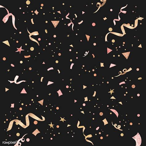 confetti with black background vector free image by adj light pink confetti