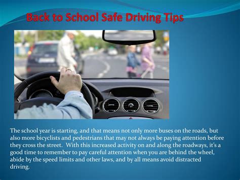 Ppt Back To School Safe Driving Tips Powerpoint Presentation Free