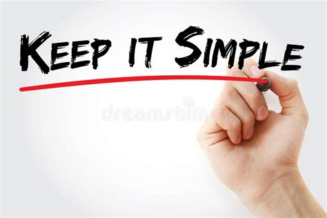 Hand Writing Keep It Simple With Marker Concept Background Stock Image