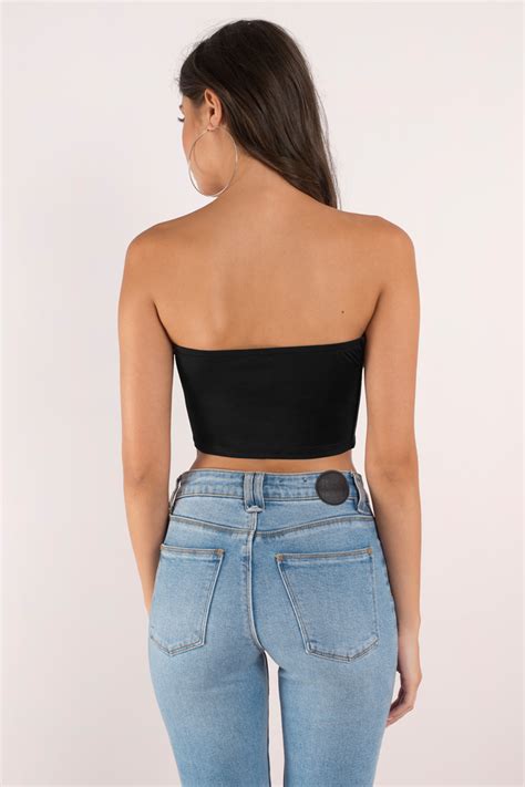 Sexy Black Crop Top Strapless Top Black Top Black Crop Top 21