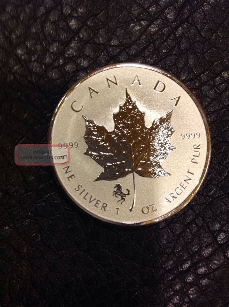 2014 Canada 1 Oz Silver Maple Leaf Horse Privy Reverse Proof 5 Coin