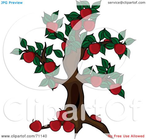 Royalty Free Rf Clipart Illustration Of A Beautiful Apple Tree