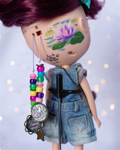 Blythe Custom Doll By Missdrumu Purple Long Hair Doll Ooak Etsy