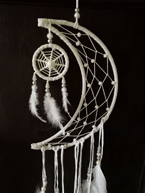 Moon Dream Catcher Unusual And Lovely Cresecenthalf Moon Etsy