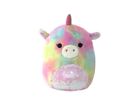 Squishmallows Rainbow Unicorn With Sequins Plush Rainbow 8 In Fry