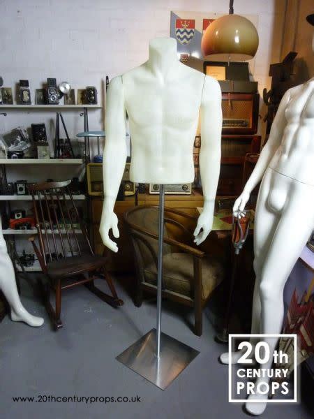 Male Fibreglass Mannequin Torso With Arms On Stand London Prop Hire