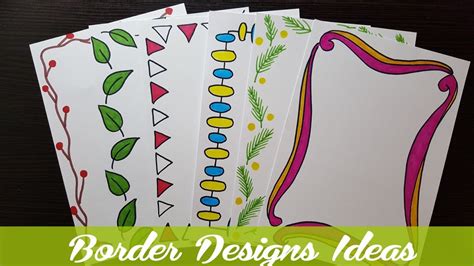 10 border designs/border designs for project file/10 quick and easy border design ideas hello friends. Easy | Border designs on paper | border designs | project ...