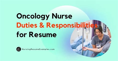 Oncology Nurse Duties And Responsibilities For Resume
