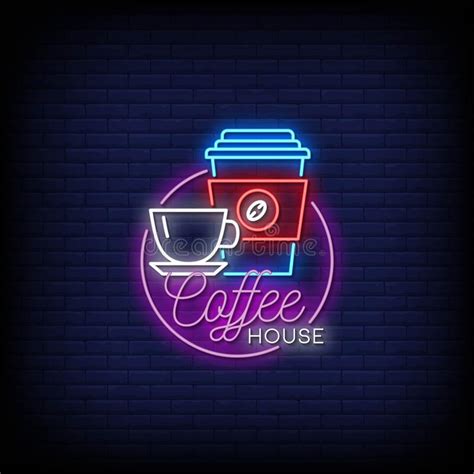 Coffee Bar Neon Signs Style Text Vector Stock Vector Illustration Of