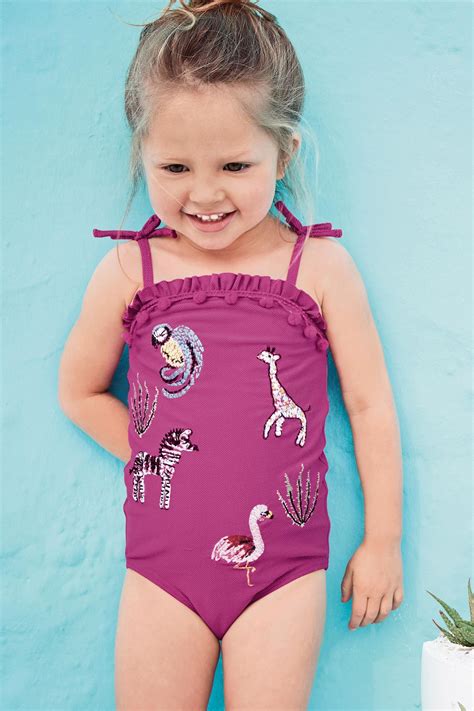 Buy Plum Embroidered Swimsuit 3mths 6yrs From The Next Uk Online Shop
