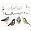 Little Birds Singing Birthday Greeting  Etsy Cards