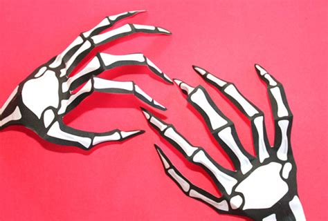 Halloween Costumes Print A Paper Skeleton Hand Instantly