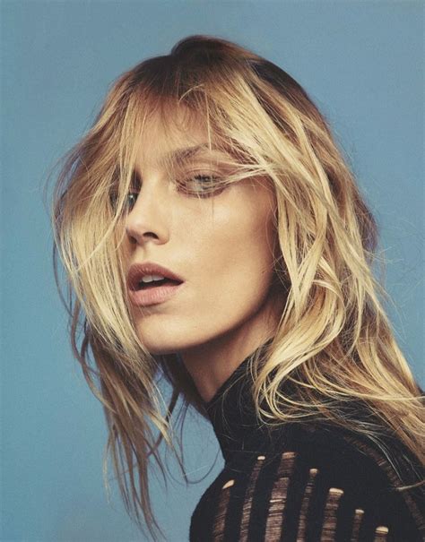 Anja Rubik Poses With Her Hair In Tousled Waves Anja Rubik Portrait