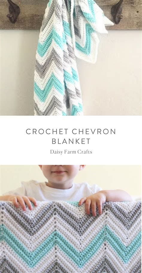 Daisy Farm Crafts Crochet Baby Blanket Free Pattern Chevron Crochet