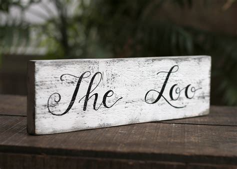 The Loo Reclaimed Wood Sign By Our Backyard Studio In Mill Creek Wa