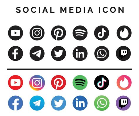 Logotipo De Redes Sociales Populares Paquete De Iconos De Redes