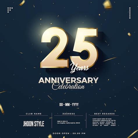 Premium Vector 25th Anniversary Background With A Sprinkling Of