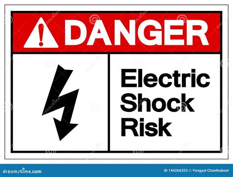 Danger Electric Shock Risk Symbol Sign Vector Illustration Isolate On