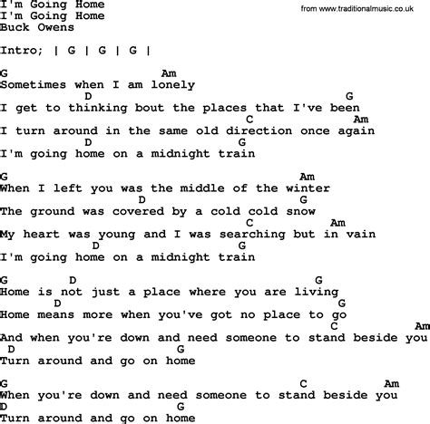 Im Going Home Bluegrass Lyrics With Chords