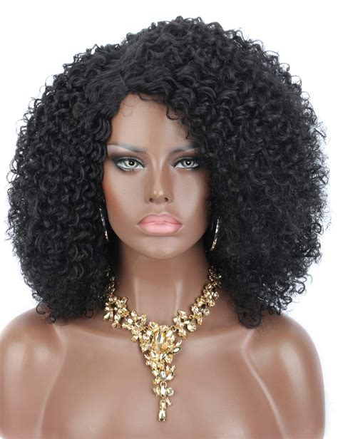 Amazon Kalyss Natural Black Short Afro Kinky Curly Wigs For Women