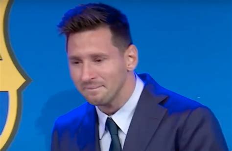 Messi In Tears As He Says Goodbye To Barcelona In Emotional Press