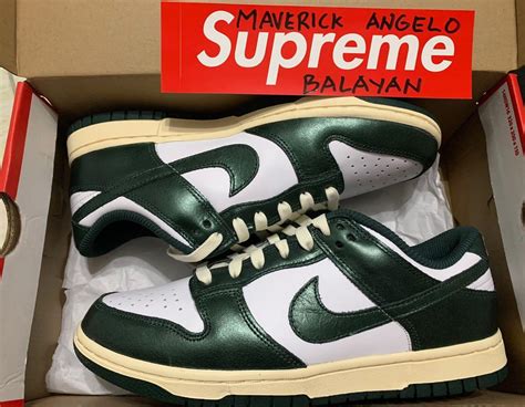 Nike Dunk Low Vintage Green Mens Fashion Footwear Sneakers On Carousell
