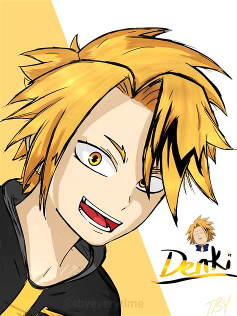 One Of My Fav Characters From Bnha Denki Fan Art By Me R