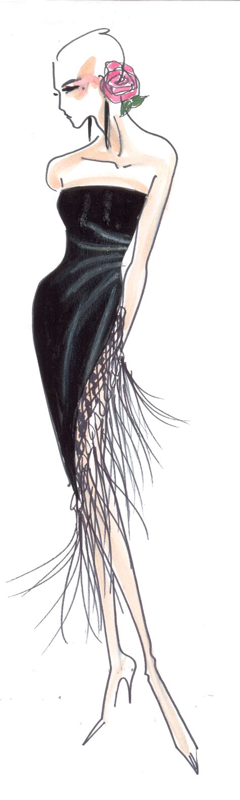 Little Black Dress Illustration Beville Sassoon At The Fashion And