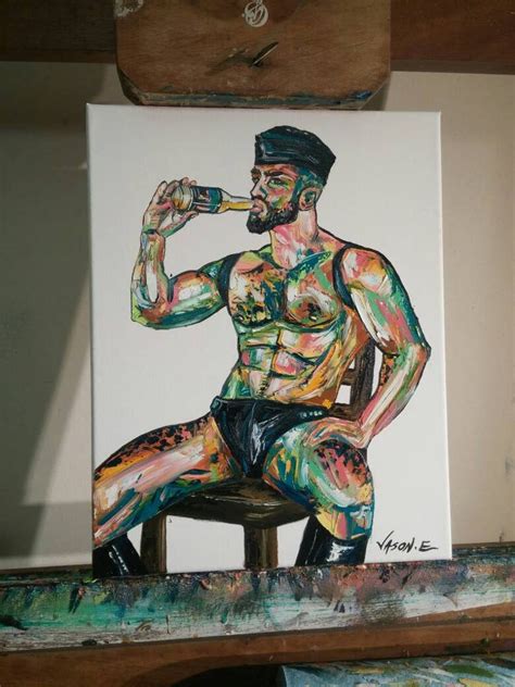 Gay Homosexual Modern LGBT Oil Painting On Canvas Kinkster Etsy