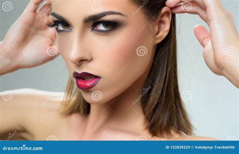 elegant beautiful woman female slim model with red lips fashion photo of beautiful lady sexy