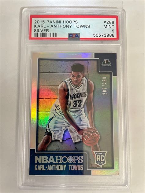 Pop Karl Anthony Towns Rookie Panini Hoops Silver Rc