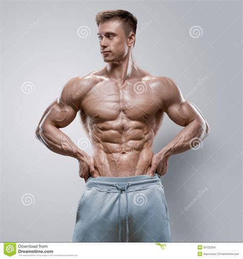 Handsome Power Athletic Young Man With Great Physique