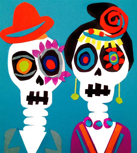 Dia De Los Muertos Frida Y Diego Halloween Art Projects Kids Art