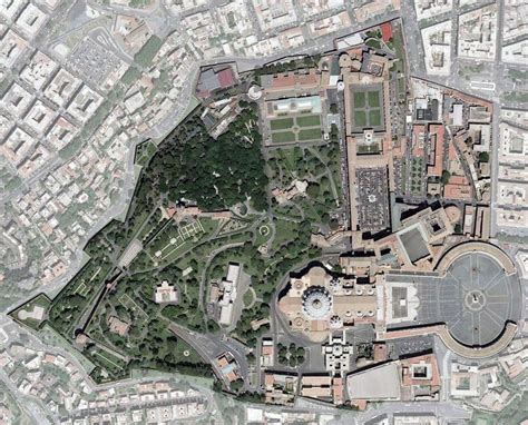 Detailed Satellite Map Of Vatican City Vatican Europe Mapsland