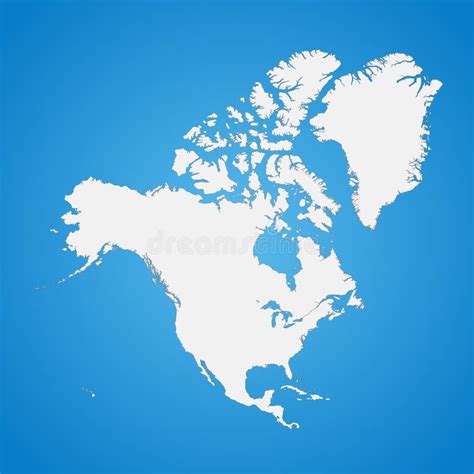 The Political Detailed Map Of The Continent Of North America With
