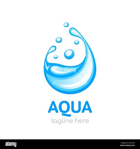 Logo Aqua Concept De Leau Propre Symbole De Goutte Deau Modèle De
