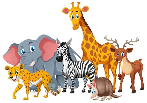 Wild Animals Together In Group 370032 Download Free Vectors Clipart Graphics And Vector Art