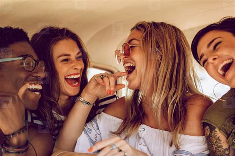 Group Of Friends Having Fun On A Road Trip Stock Photo 148762