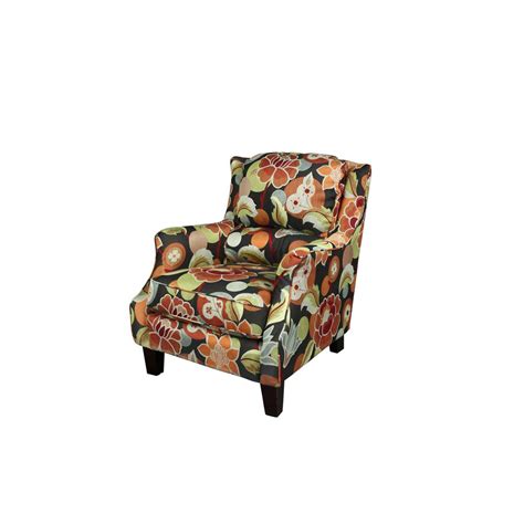 The overall structure is made of mango wood with a. Zoe Pub-Back Multi-Color Floral Accent Chair-01-33C-03-550 ...