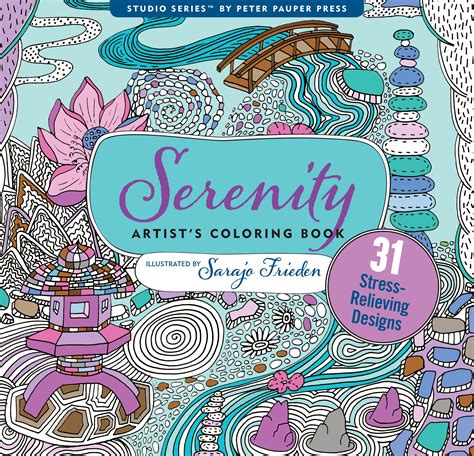 Serenity Artists Coloring Book Peter Pauper Press
