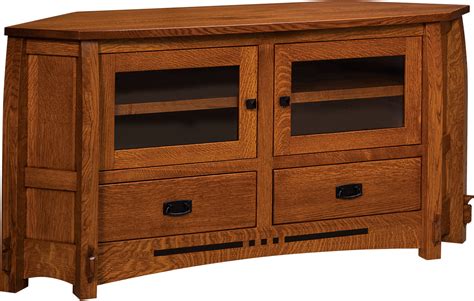 Browse our sets of tv cabinets for high quality stands to display your tv effectively. Colebrook Corner TV Stand | Custom Amish Colebrook Corner ...