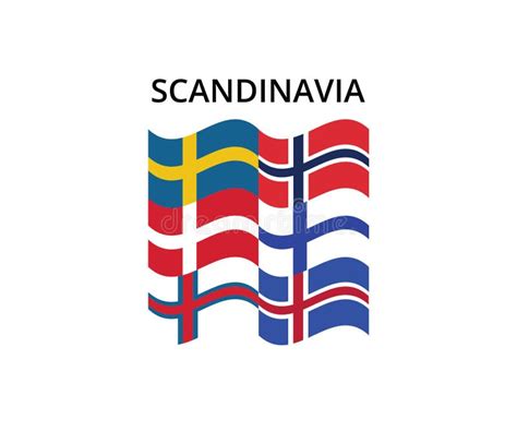 scandinavia flags national symbol emblem nordic countries stock vector illustration of nordic