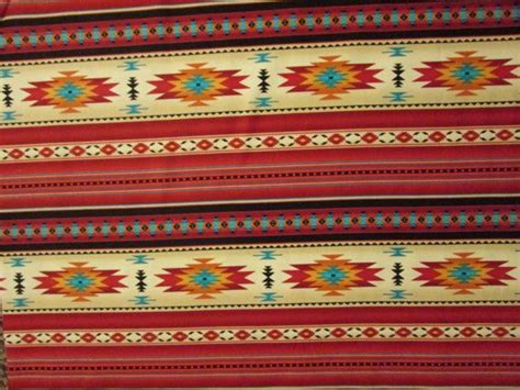 Navajo Terracotta Border Green Yellow Indian Print By Scizzors 299