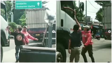 Viral Video Aksi Pemalakan Sopir Truk Di Cengkareng Jakbar Polisi Bekuk Pelaku Hariane Com