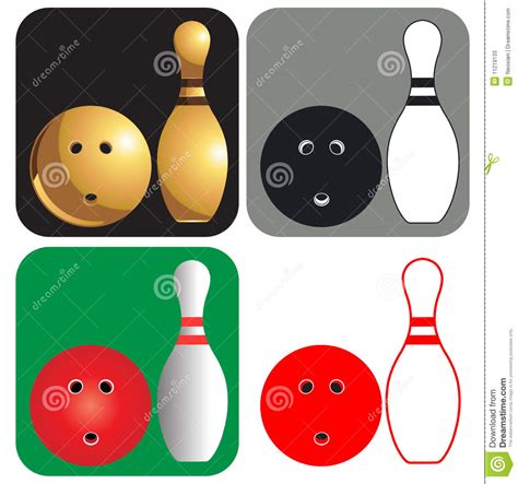 Icono De La Bola De Bowling Stock De Ilustración Ilustración De
