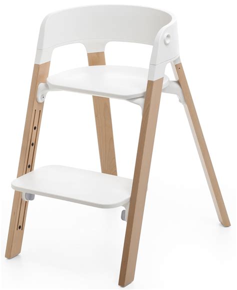Stokke tripp trapp complete baby high chair with baby set harness cushion & tray. Stokke Steps Chair - White/Natural