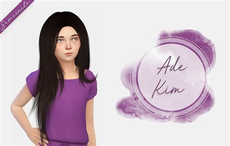 Simiracle Ade Darma`s Kim Hair Retextured Kids Version Sims 4 Hairs
