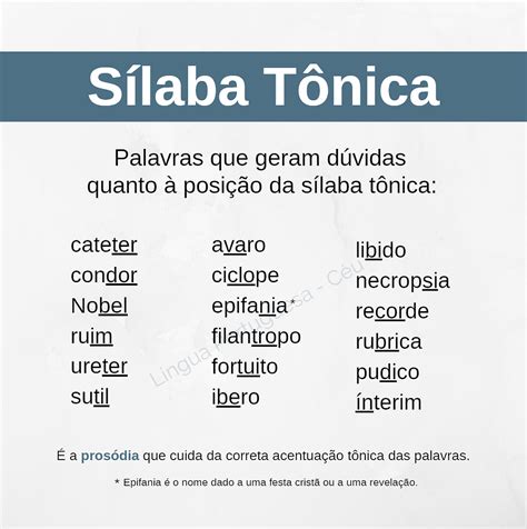 Qual é A Sílaba Tônica De árvore