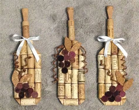 Wine Bottle Wall Hanging Made From Recycled Corks Wine Cork Crafts