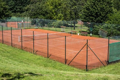 Tennis Court On Red Sand Stock Image Image Of Sand 187420725